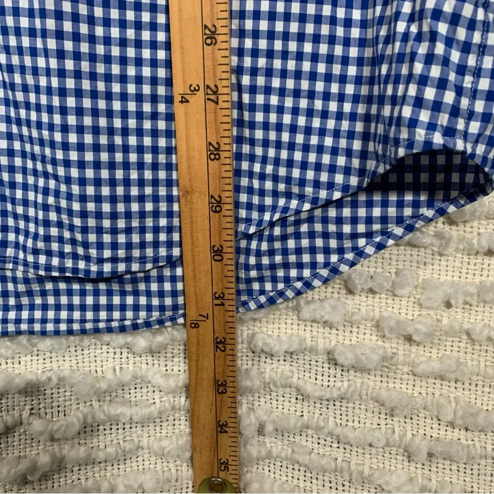 RALPH LAUREN MENS LARGE LONG SLEEVE PLAID SHIRT OXFORD LONG SLEEVE BLUE PINK PON